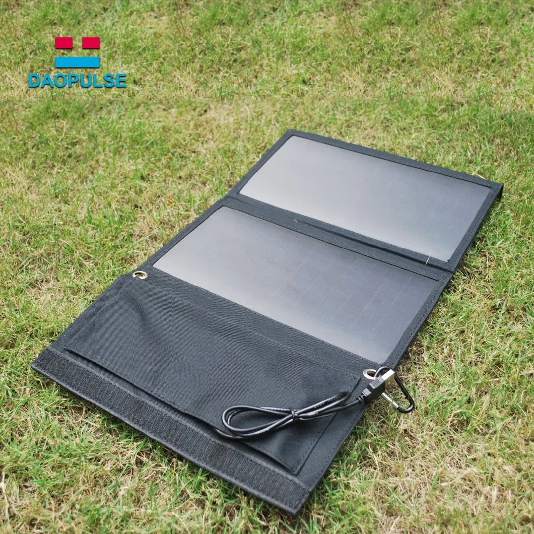 Factory Price Portable Folding Foldable Solar Power Bank Mobile Solar Charger with 4 Sides Solar Panels