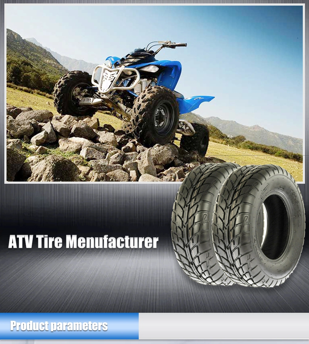 19X7-8 Rubber Tire with 8" Rim Universal ATV UTV Replacement Tire