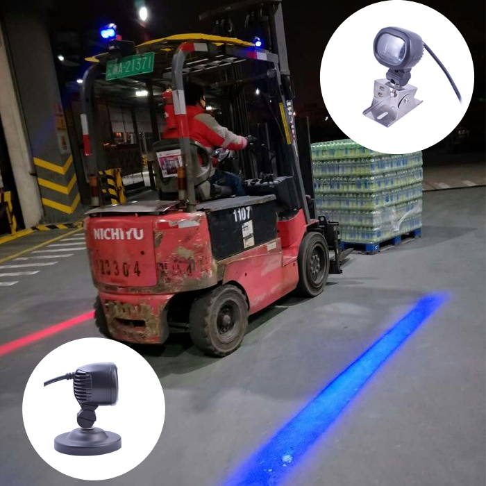 Electric Forklift Parts LED blue Line Light for Forklift Safety Zone Lamp Working Light 10V-80V for Sale
