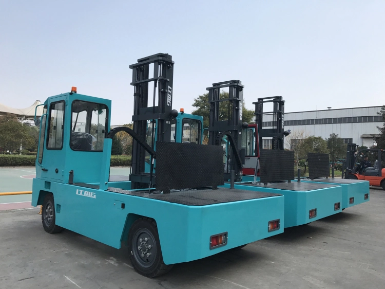 China Curtis Controller Forklift 3ton 3000kg Side Loader Forklift Electric Side Forklift with Ce for Sale