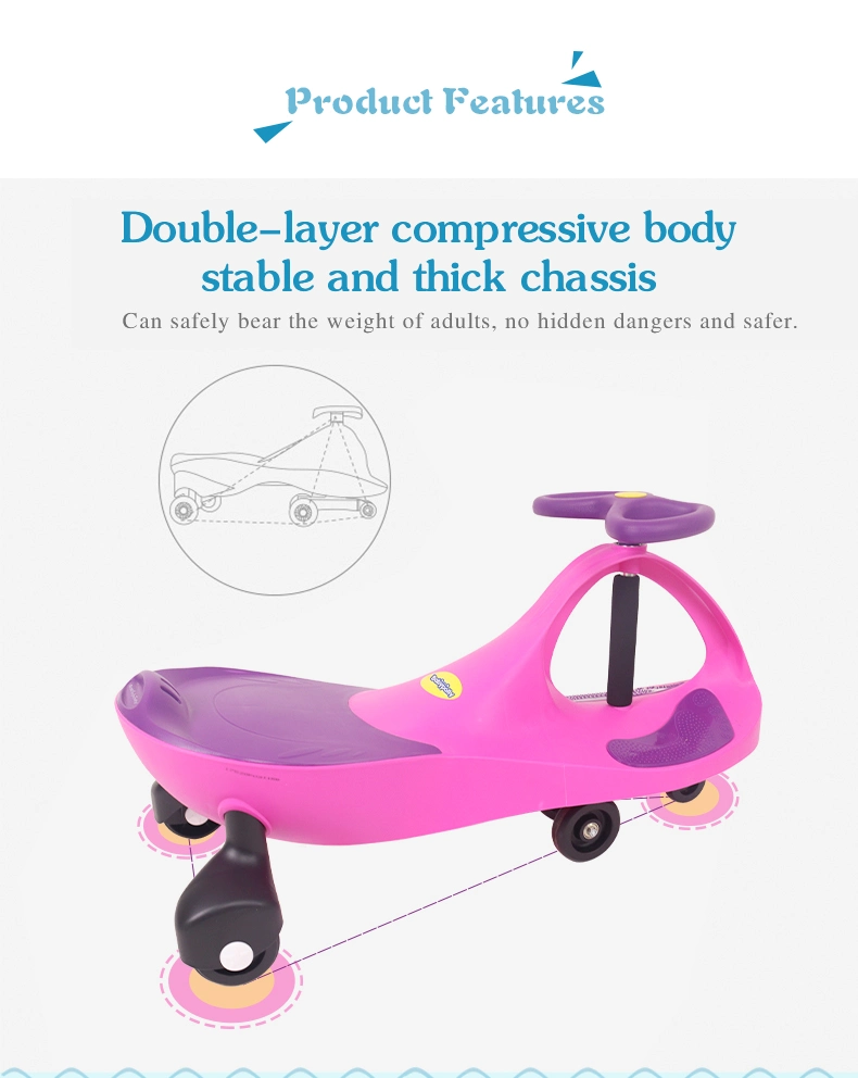 Kids Toy Baby Swing Car Kids Slide Ride on Toy Car Music and Without Light Kids Swing Outdoor Kids to Drive Ce Swing Car Original Design