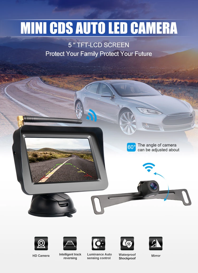 Car Reverse Camera System with Moving Guide Line Reversing Kit Wireless Parking Car WiFi Camera