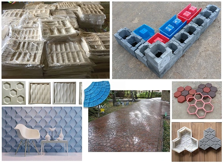 Blind Spot Rubber Mold Plastic Interlocking Pavers Moulds for Stone