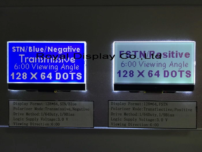 128X64 FSTN St7565r Cog Graphic FPC Positive Monochrome LCD Display Module