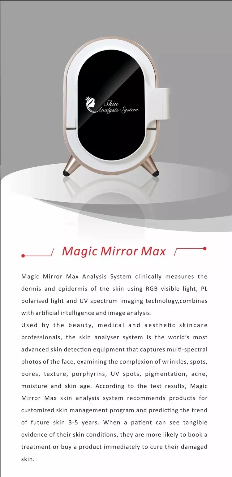 Portable Skin Detector Digital Analyzer Skin Magic Mirror with Enhanced ISP Algorithmswifi Sharing
