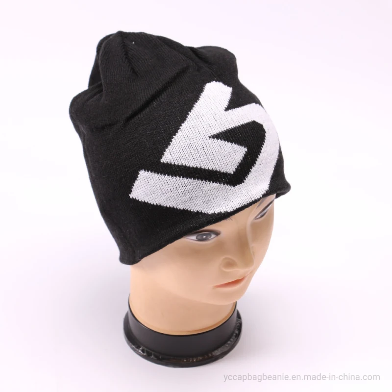Knitted Winter Warm Acrylic Reversible Beanie