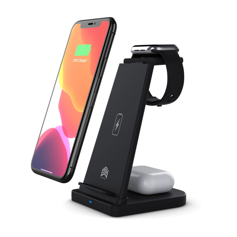 China Products/Suppliers. 3 in 1 Universal Qi Wireless Charger Stand 30W Fast Charger