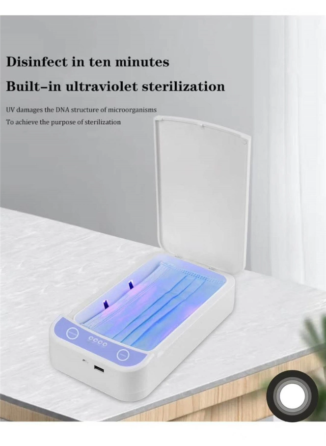 Portable Wireless Charger Sanitizer Disinfection UVC Sterilization Box