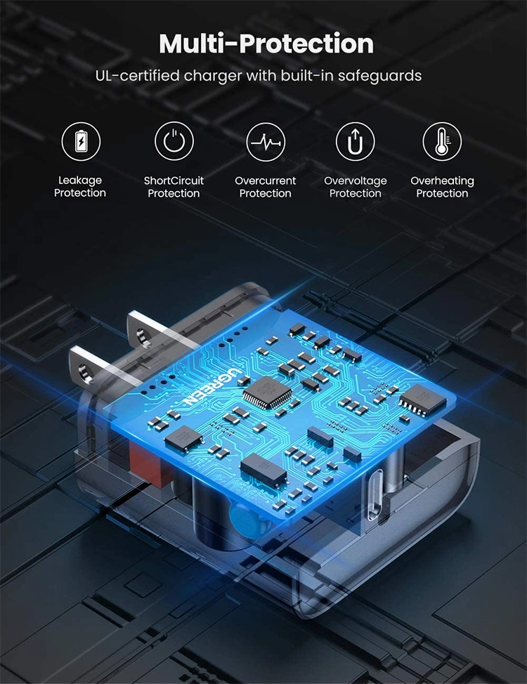 OEM Pd USB-C Power Adapter Fast Phone Charger for Galaxy S10 S9