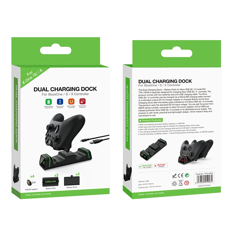 Fast Charger for xBox One Controller Dual Charging Dock Charger with Adapter Controller Battery Stander