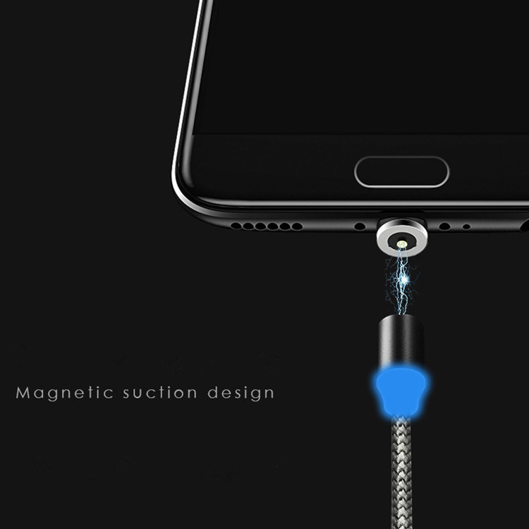 1m Magnetic Phone Cable for iPhone Micro USB Type C Cable Magnetic Charger