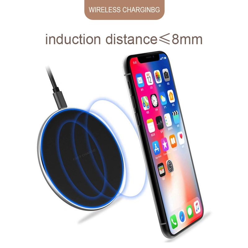 10W Qi Fast Charging Pad, Universal Portable Magnetic Desktop Mobile Phone Wireless Charger