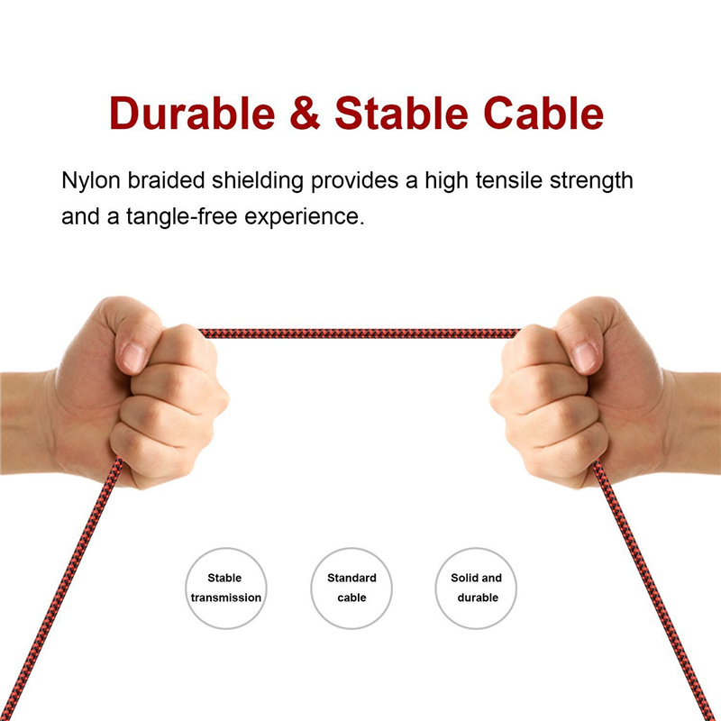 iPhone Lightning Cable Braided Nylon Fast Charger Cable Compatible iPhone