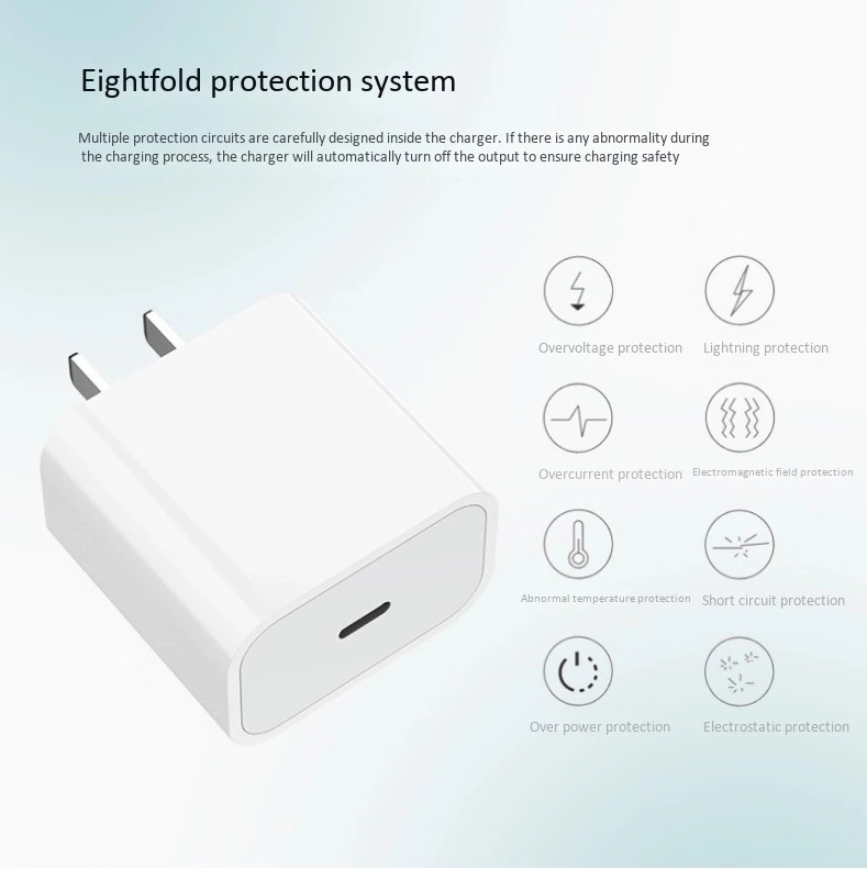 Original Free Sample Custom OEM Pd 18W 20W USB-C Power Adapter Fast Phone Charger for iPhone 12 PRO
