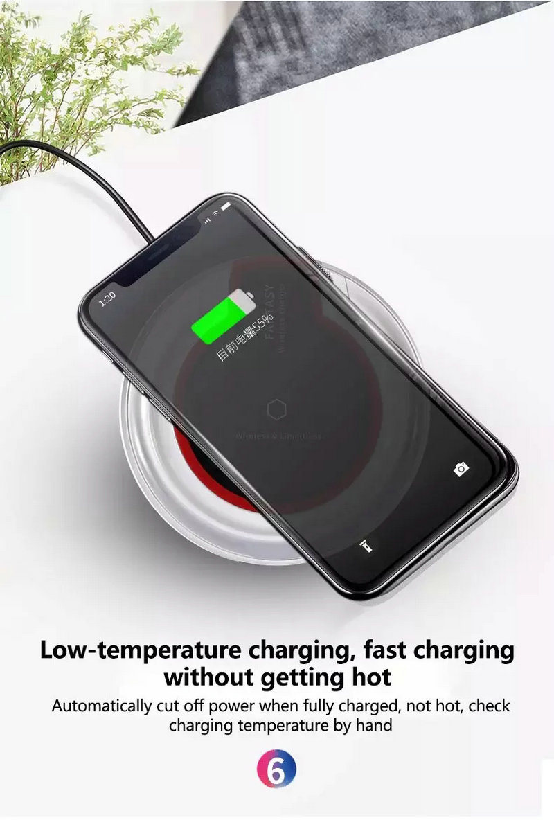 Factory Directly Sell Qi Standard Charger K9 Crystal Wireless Charger Portable Cellphone Charger for iPhone for Samsung for All Phones