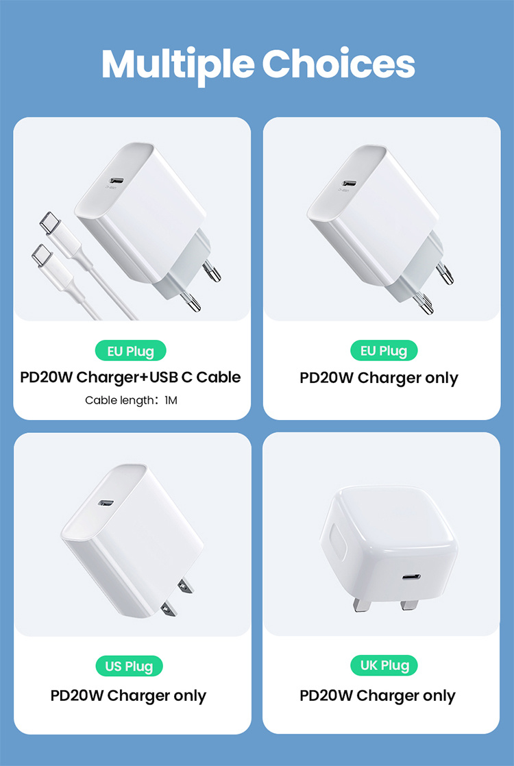 OEM Pd USB-C Power Adapter Fast Phone Charger for Galaxy S10 S9