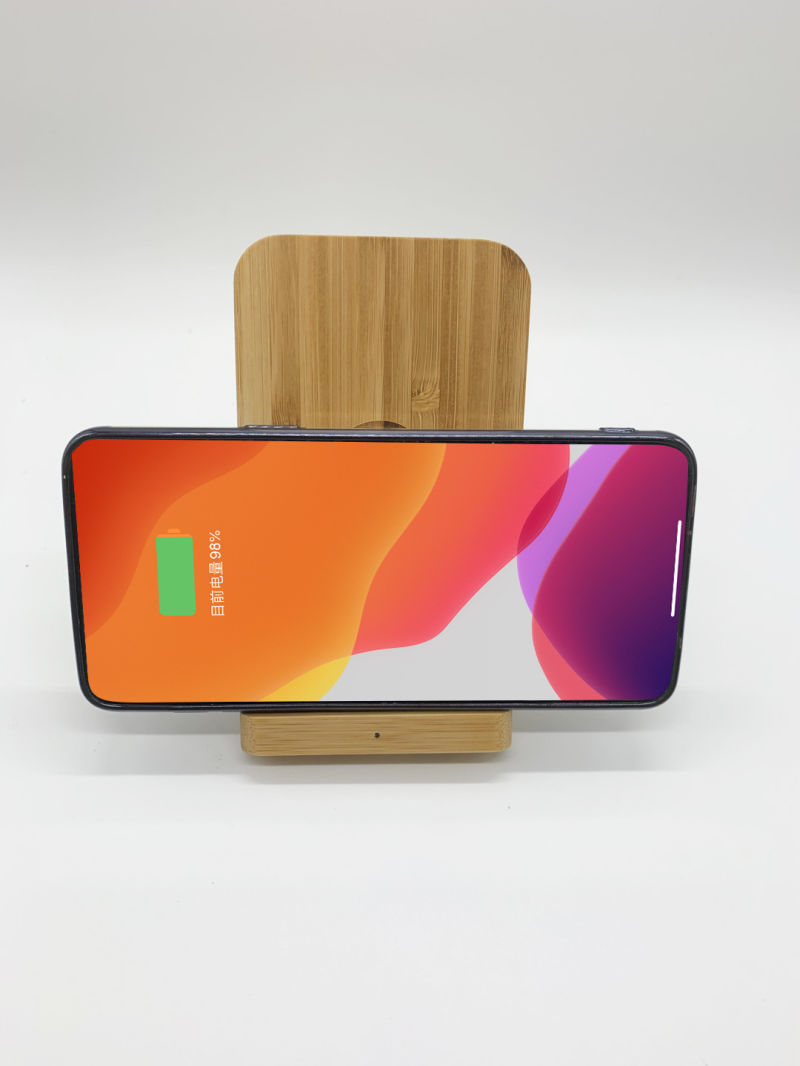 Bamboo Wireless Charger Pad, Environmental Protection Material Wireless Charger with Ntc&Fod, Wireless Charger Stand