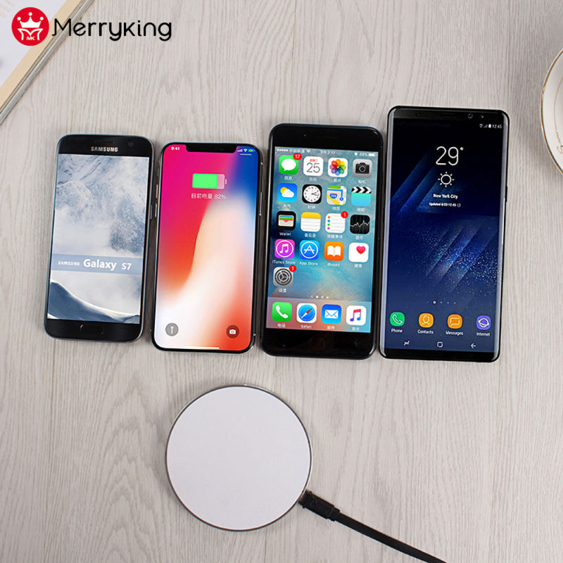 Ultra Thin Model 10W Wireless Charger 5V 2A 9V 1.67A Micro USB Port Charger for Phone