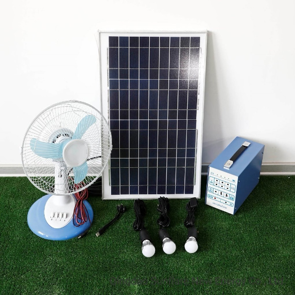 20W Portable Solar Power Energy Home Light Lighting System with Mobile Phone Charger
