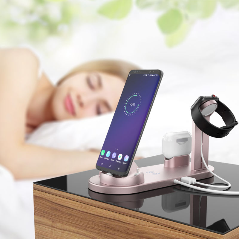 Wireless Charger 6 in 1 Wireless Charging Dock for Apple Watch and Airpods, Charging Station for Multiple Devices