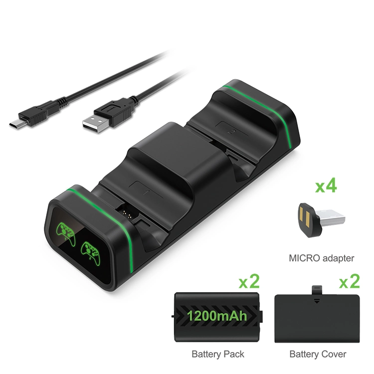 Fast Charger for xBox One Controller Dual Charging Dock Charger with Adapter Controller Battery Stander