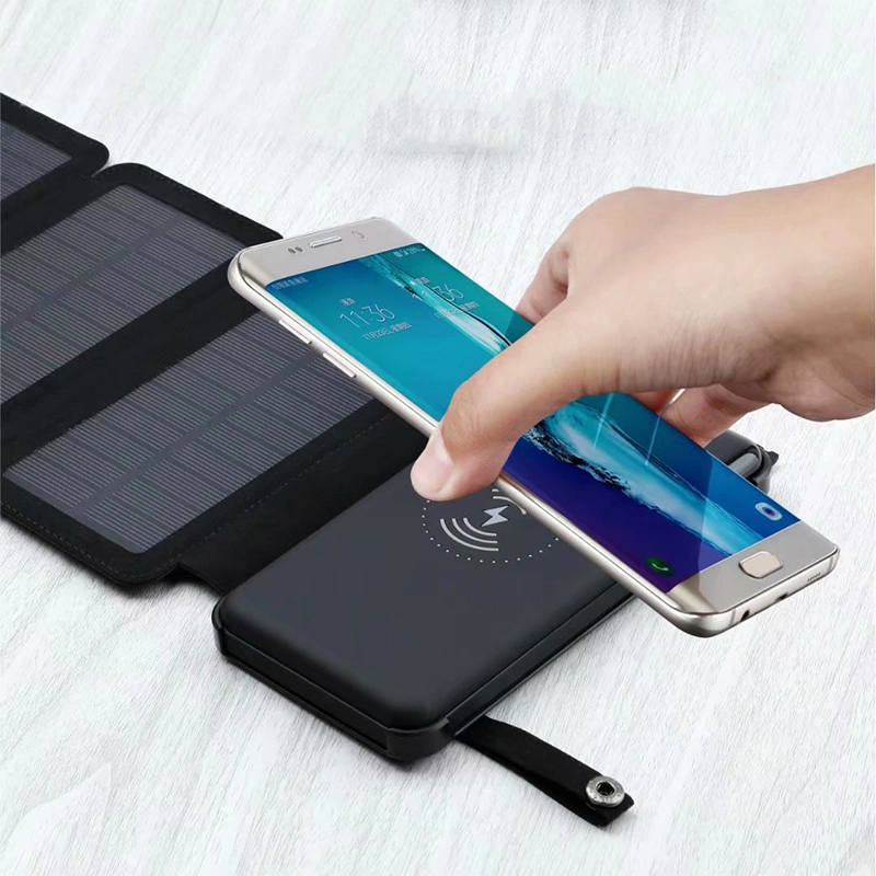 Outdoor Folding Foldable Charger Portable Wireless Charger Solar Power Bank