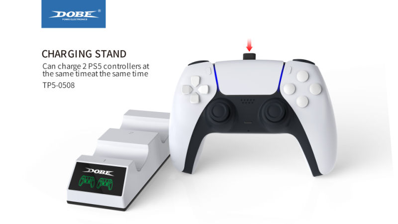 Dual Charging Stand for PS5 Controller with Intelligent Circuit Output
