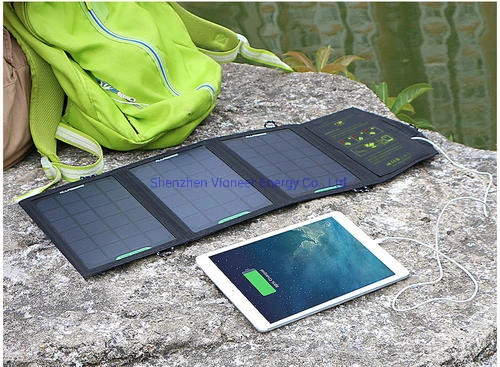 21W Sunpower Cells Foldable Mobile Phone Solar Charger Portable Fold Solar Charger for Phone Torch