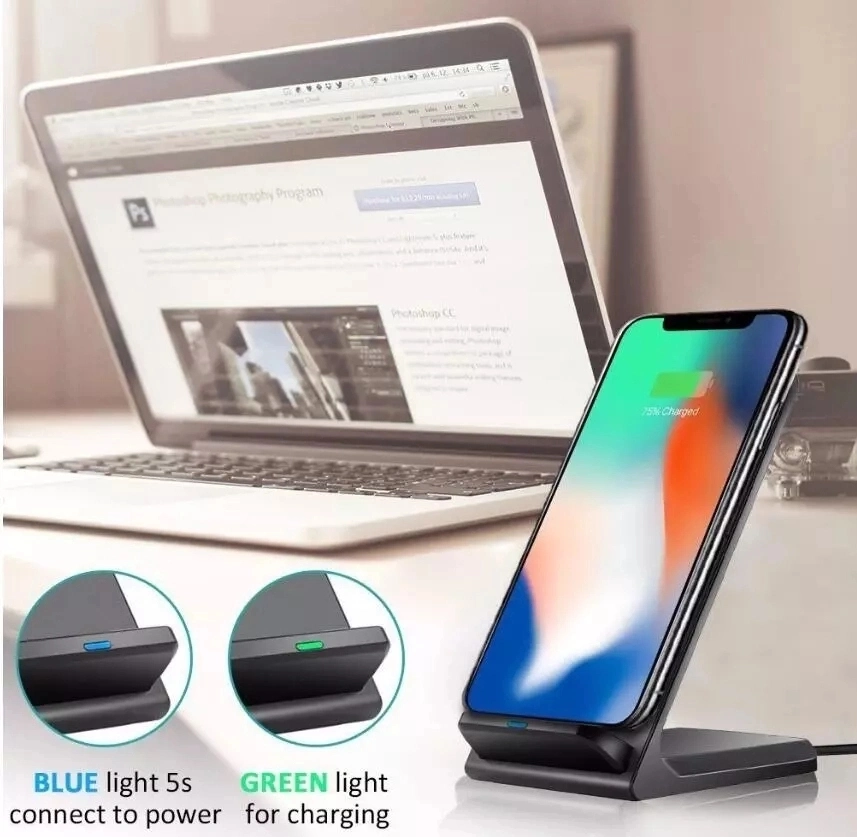 2020 New Arrivals Amazon Anker 10W Wireless Charger Stand, Type-C Qi-Certified Wireless Charger for Galaxy S9 S10 for iPhone 11