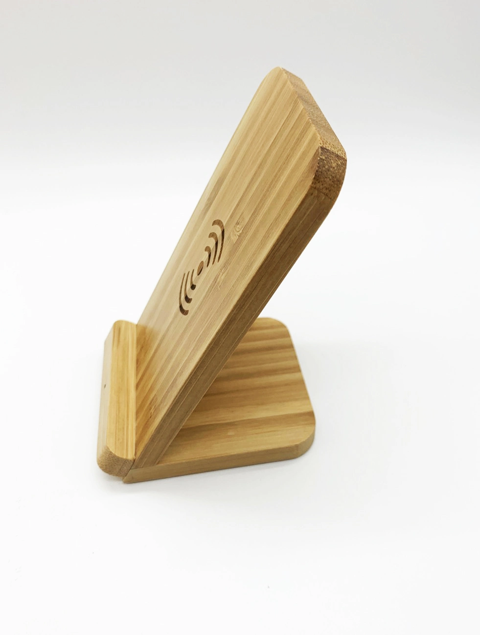 Newest Bamboo Wireless Charger with Phone Stand