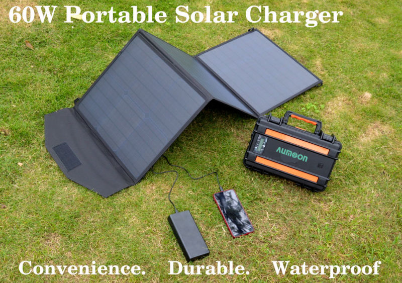 Portable Foldable Solar Panel Battery Charger USB Power Bank Pack for Phone