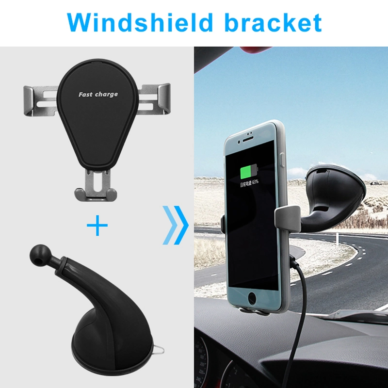 12V Mobile Phone Quick Charge Portable Qi Fast Charging Wireless Car Charger