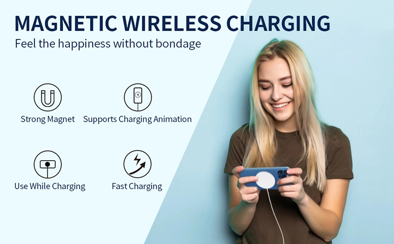 New Product 2021 Magnetic 15W Wireless Charger for iPhone 12 PRO Max Mini Magsafe Fast Charging