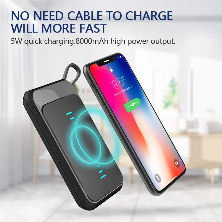 Portable Wireless Charger with 8000mAh Power Bank