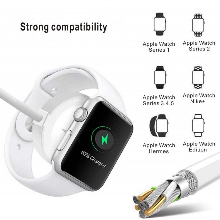 Portable 3 in 1 Magnetic Charger Wireless Charger for Apple Watch USB Cable Charger USB Power Charging