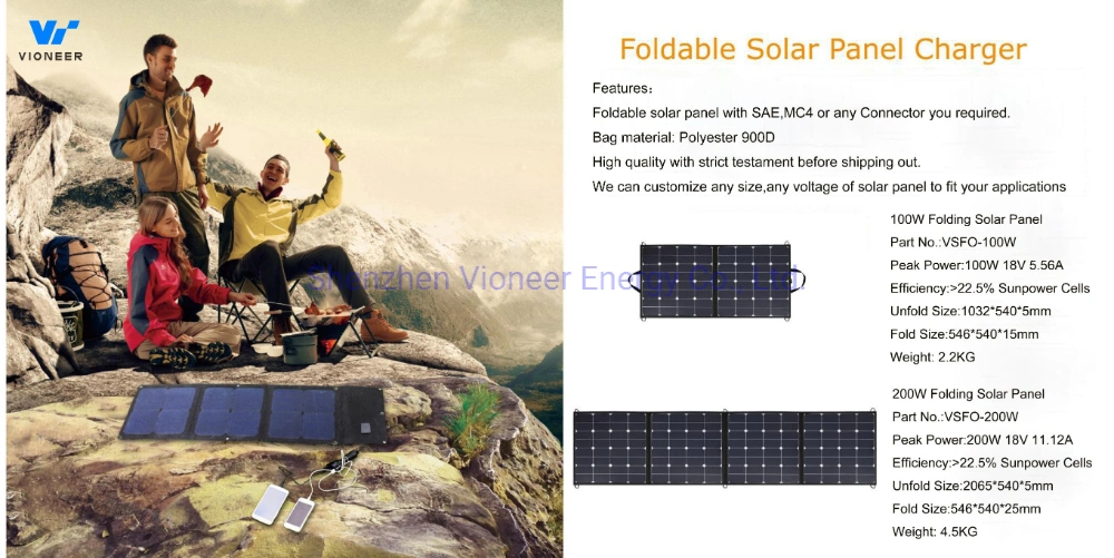 21W Sunpower Cells Foldable Mobile Phone Solar Charger Portable Fold Solar Charger for Phone Torch