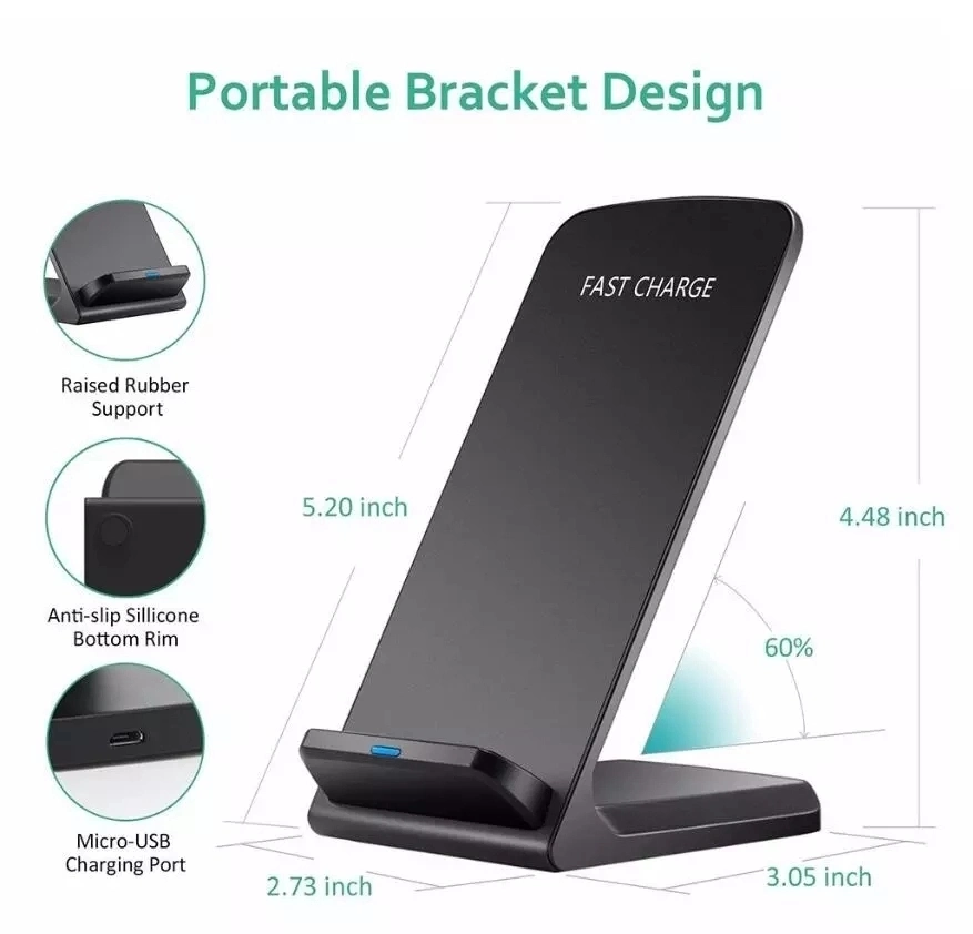 2020 New Arrivals Amazon Anker 10W Wireless Charger Stand, Type-C Qi-Certified Wireless Charger for Galaxy S9 S10 for iPhone 11