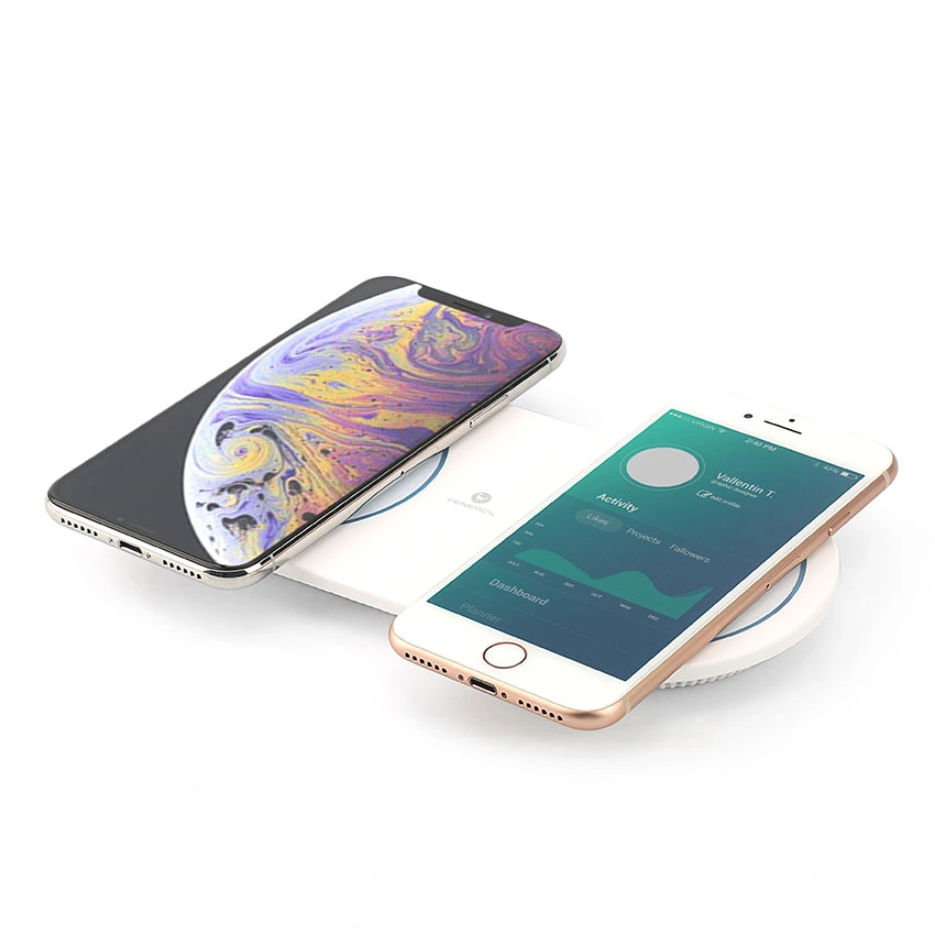 2 in 1 Hot Selling Qi Standard 20W Dual Wireless Charger for Smart Phone and Airpods Fast Wireless Charger Pad