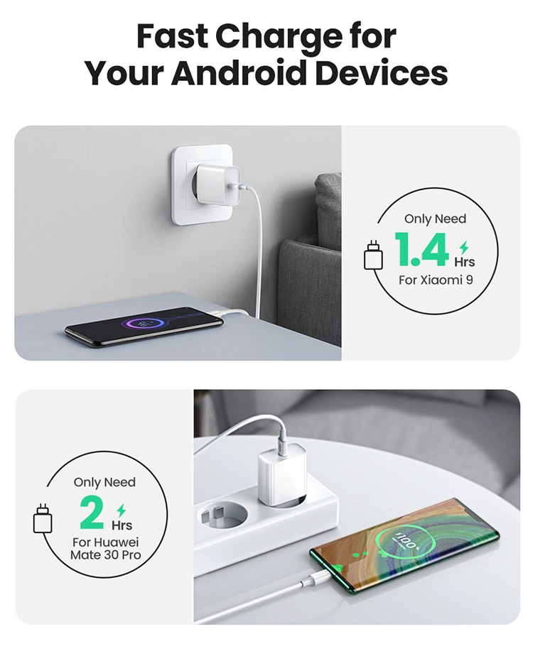 OEM Pd USB-C Power Adapter Fast Phone Charger for Galaxy S10 S9