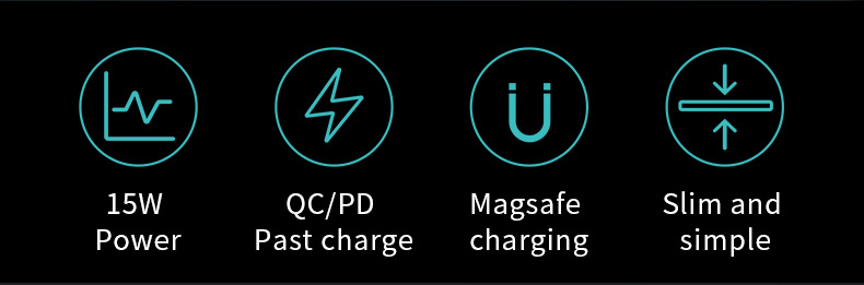 Qi Quick Magsafe Wireless Charging Portable Fast Charger 15W 7W 10W Magnetic Wireless Charger