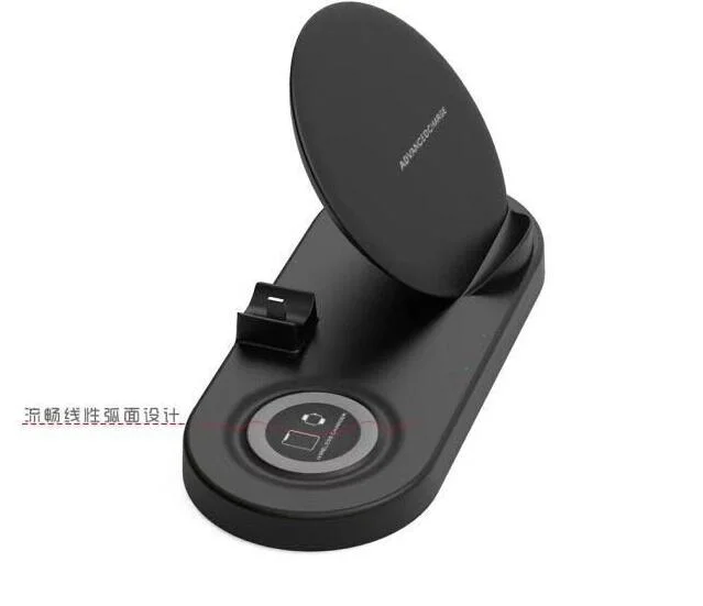 W7qi Wireless Charger Fast Wireless Charging Multifunction Mobile Phone Watch Airpods 4 in 1 Charger