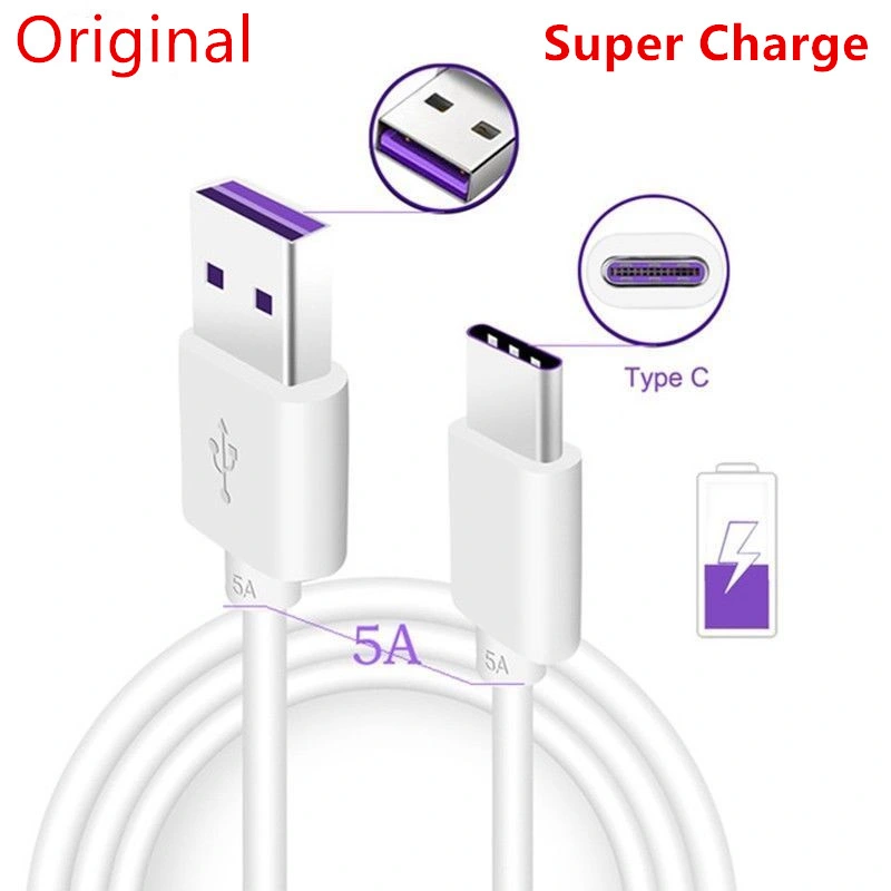 USB Type C Cable 5A Quick Charge USB-C Fast Charging Mobile Phone Data Cable