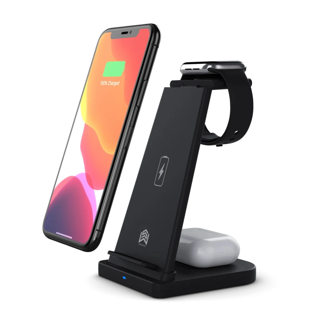 3 in 1 Wireless Charger Fast Wireless Charger Smart Watch Bluetooth Headset Charging for Samsung Smartphones