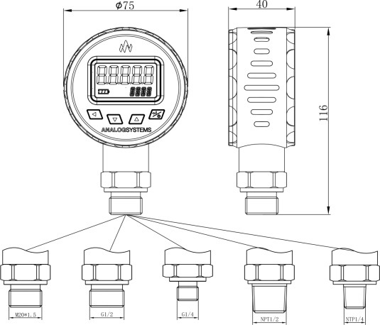 RF Wireless Digital Pressure Gauge for Wireless Pressure Monitoring System