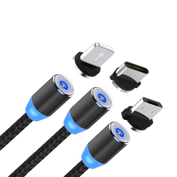 1m Magnetic Mobile Phone Cable for iPhone Micro USB Type C Cable Magnetic Charger