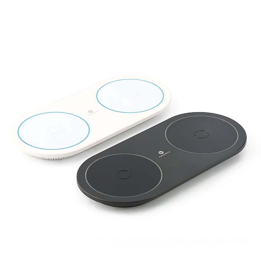 2 in 1 Hot Selling Qi Standard 20W Dual Wireless Charger for Smart Phone and Airpods Fast Wireless Charger Pad