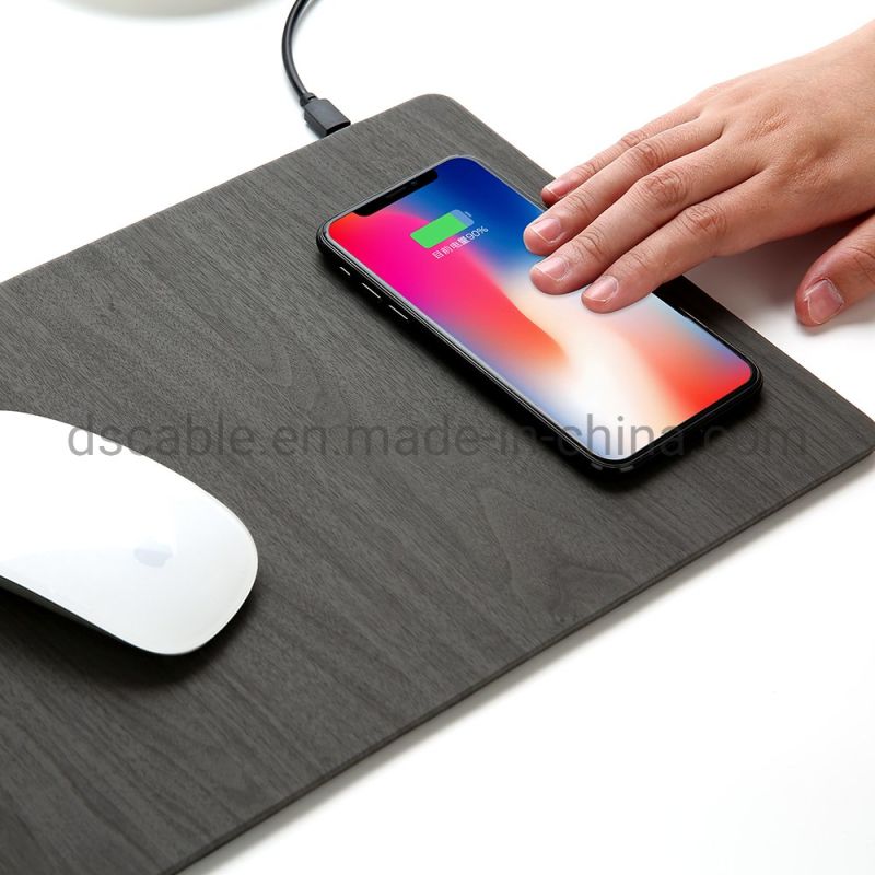 2020 New Design Mouse Pad with Fast Qi Wireless Charger 10W