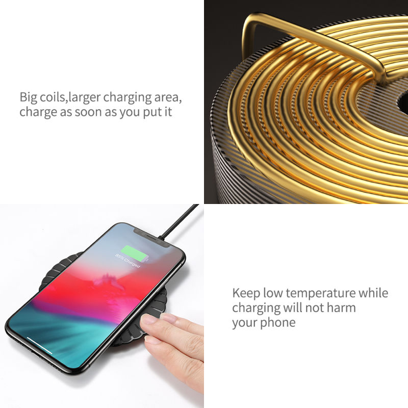 10W Wireless Charging Dock Pad LED Light Qi Wireless Charger