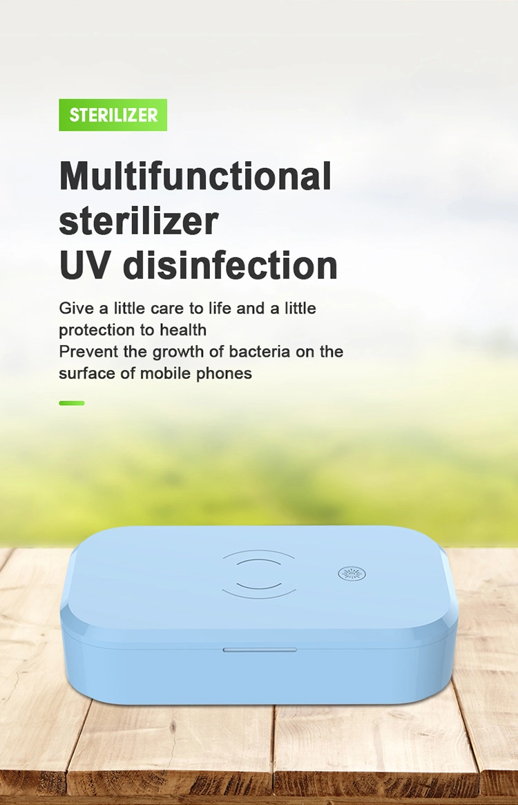 in Stock High Quality Portable Wireless Charger Phone UV Sterilizer Box