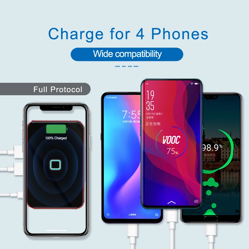 Slim Battery Bank iPhone Fast Charge Qi 10W Wireless Charger